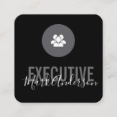 エグゼクティブシグネチャーシリーズのマーケティングアイコン スクエア名刺 (正面)