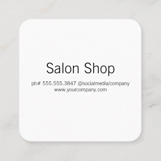 エグゼクティブシグネチャーシリーズのマーケティングアイコン スクエア名刺 (裏面)