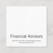 エグゼクティブシグネチャーシリーズ |ボス スクエア名刺 (裏面)