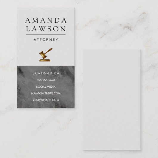 エグゼクティブシリーズ |大理石ガベルの法則 予約カード (正面/裏面)