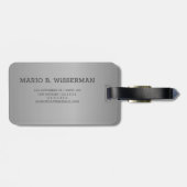 エグゼクティブスタイル-金ゴールドメタルモノグラムの名 ラゲッジタグ (裏面横)