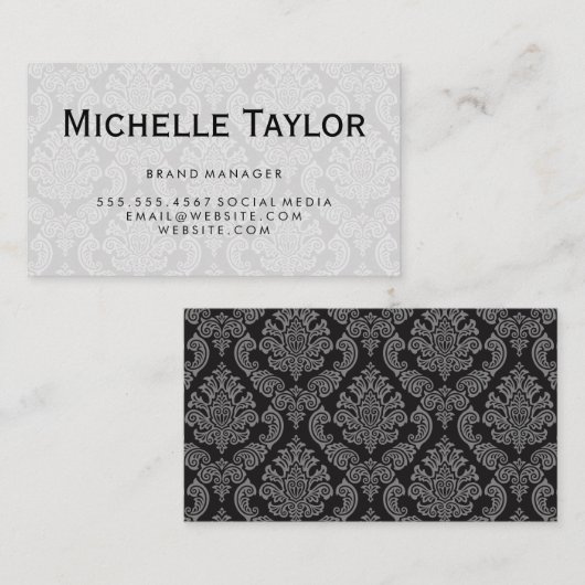 エグゼクティブダマスクパターン 名刺 (正面/裏面)