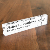 エグゼクティブデスク名プレート デスクネームプレート (側面)