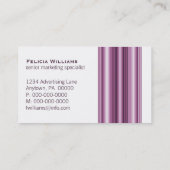 エグゼクティブバー名刺、バイオレット 名刺 (裏面)