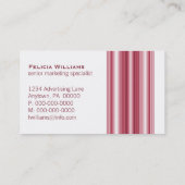 エグゼクティブバー名刺、マゼンタ 名刺 (裏面)