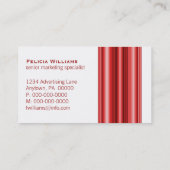 エグゼクティブバー名刺、濃い赤 名刺 (裏面)