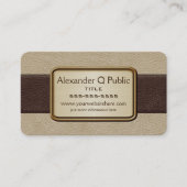エグゼクティブブラウンとタン 名刺 (正面)