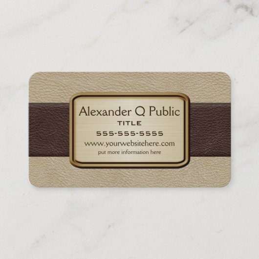 エグゼクティブブラウンとタン 名刺 (正面)