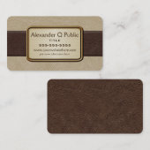 エグゼクティブブラウンとタン 名刺 (正面/裏面)