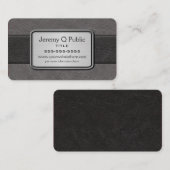 エグゼクティブブラックとグレー 名刺 (正面/裏面)