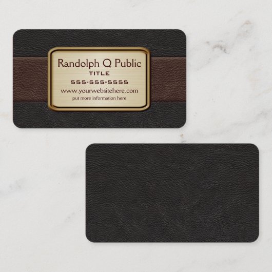 エグゼクティブブラックとブラウン 名刺 (正面/裏面)