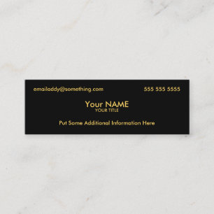 エグゼクティブブラックと金ゴールド スキニー名刺