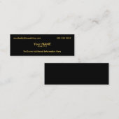 エグゼクティブブラックと金ゴールド スキニー名刺 (正面/裏面)