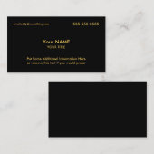 エグゼクティブブラックと金ゴールド 名刺 (正面/裏面)