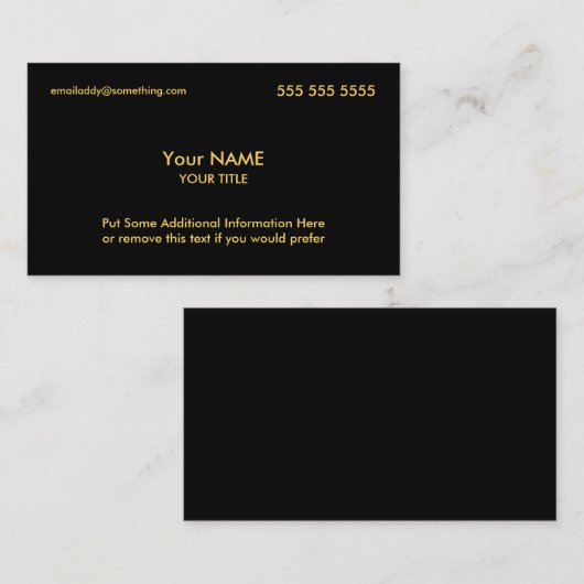 エグゼクティブブラックと金ゴールド 名刺 (正面/裏面)