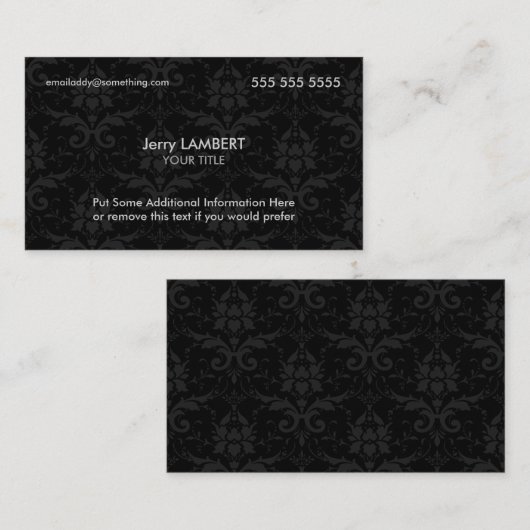 エグゼクティブブラックダマスク 名刺 (正面/裏面)