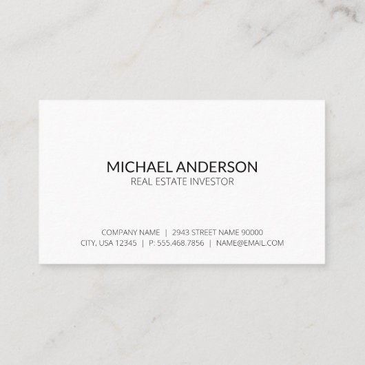 エグゼクティブブラックレザー |不動産仲介業者 |建物アイコン 名刺 (裏面)