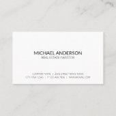 エグゼクティブブラックレザー |不動産仲介業者 | Metropolis 名刺 (裏面)