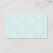 エグゼクティブブルーとホワイトダマスク 名刺 (裏面)