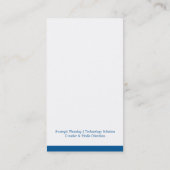 エグゼクティブブルーストライプカスタムロゴプロフェッショナル 名刺 (裏面)