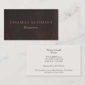 エグゼクティブプロフェッショナルブラウンレダーウェインリース 名刺 (正面/裏面)