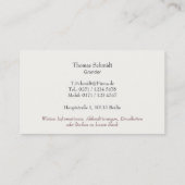 エグゼクティブプロフェッショナルブラウンレダーウェインリース 名刺 (裏面)