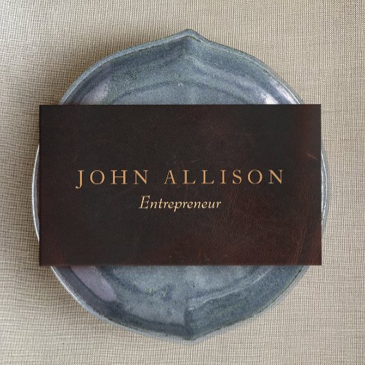 エグゼクティブプロフェッショナルヴィンテージブラウンレザー 名刺