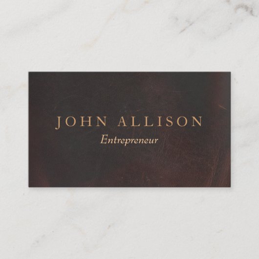 エグゼクティブプロフェッショナルヴィンテージブラウンレザー 名刺 (正面)