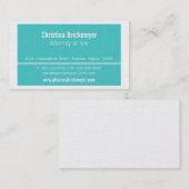 エグゼクティブプロフェッショナル名刺、ターコイズ 名刺 (正面/裏面)