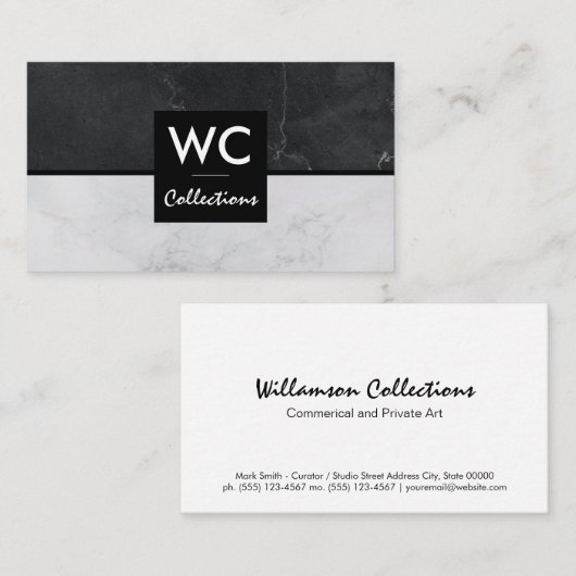 エグゼクティブマーブルカラーブロック 名刺 (正面/裏面)