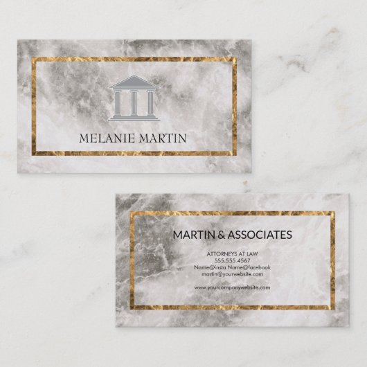 エグゼクティブマーブルゴールドフォイルフレーム 名刺 (正面/裏面)