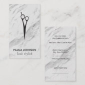 エグゼクティブマーブルパターンヘアサロンスタイリスト 名刺 (正面/裏面)