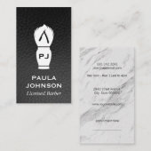 エグゼクティブマーブルレザー理容師ブレード 名刺 (正面/裏面)