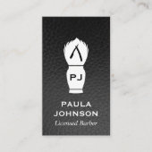 エグゼクティブマーブルレザー理容師ブレード 名刺 (正面)