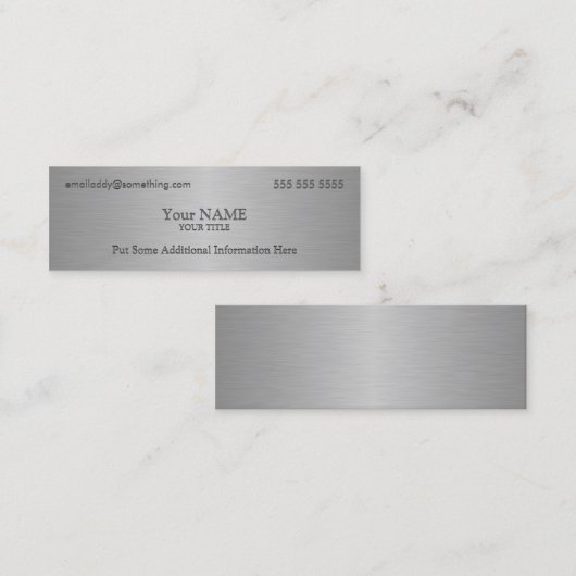 エグゼクティブメタリックテクスチャプリント スキニー名刺 (正面/裏面)