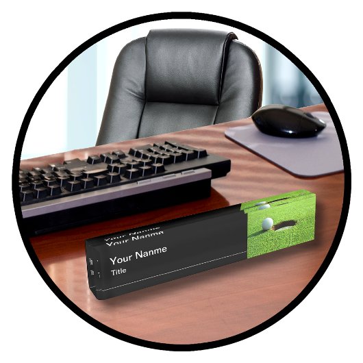 エグゼクティブモノグラムゴルフギフトデスク名プレート デスクネームプレート