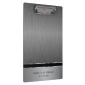 エグゼクティブモノグラムデザイン – ブラシ鋼 クリップボード (右)