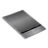 エグゼクティブモノグラムデザイン – ブラシ鋼 ノートブック (右側)