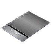 エグゼクティブモノグラムデザイン – ブラシ鋼 ノートブック (左側)