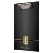 エグゼクティブモノグラムブラックデザイン クリップボード (左)