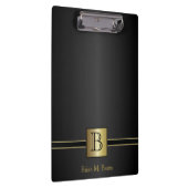 エグゼクティブモノグラムブラックデザイン クリップボード (右)