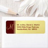 エグゼクティブモノグラムラベル – 金ゴールド&ブルゴーニュ ラベル (インサイチュ)