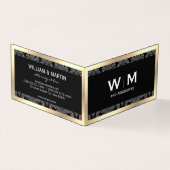 エグゼクティブモノグラム縁ど金ゴールドダマスク 名刺 (外部)