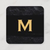 エグゼクティブモノグラム |ブラシ石板 スクエア名刺 (正面)