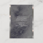 エグゼクティブラックストリム |黒い大理石 名刺 (裏面)