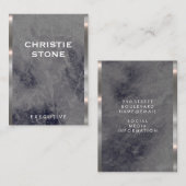 エグゼクティブラックストリム |黒い大理石 名刺 (正面/裏面)