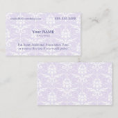 エグゼクティブラベンダーとホワイトダマスク 名刺 (正面/裏面)