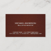 エグゼクティブレッドレザー | 不動産仲介業者 | メトロポリス 名刺 (裏面)