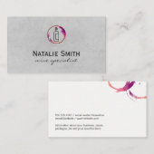 エグゼクティブワインボトルとステイン 名刺 (正面/裏面)