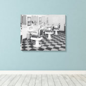 エグゼクティブ理容師ショップ， 1935.ヴィンテージ写真 キャンバスプリント (インサイチュ (ウッドフロア))